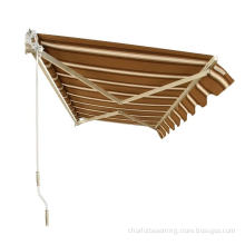 Retractable awning foldable arms retractable awning